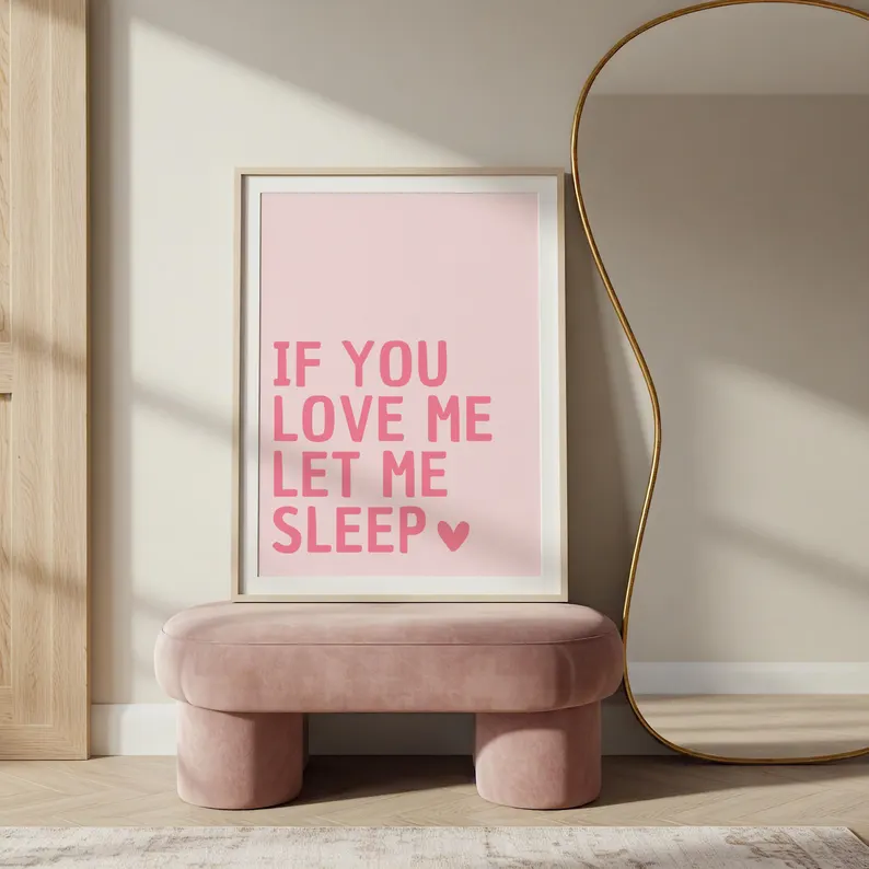 pink bedroom poster