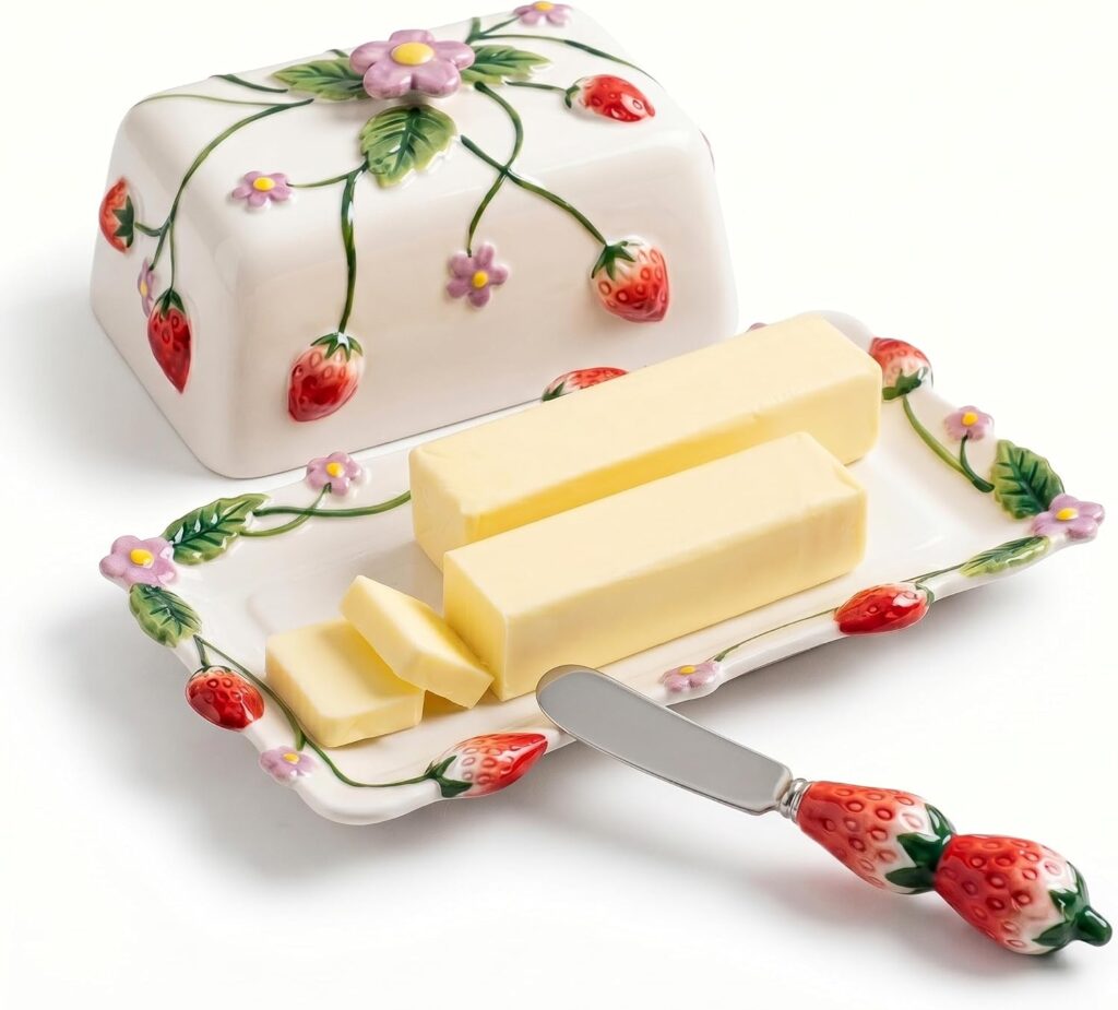 feminine butter dish
